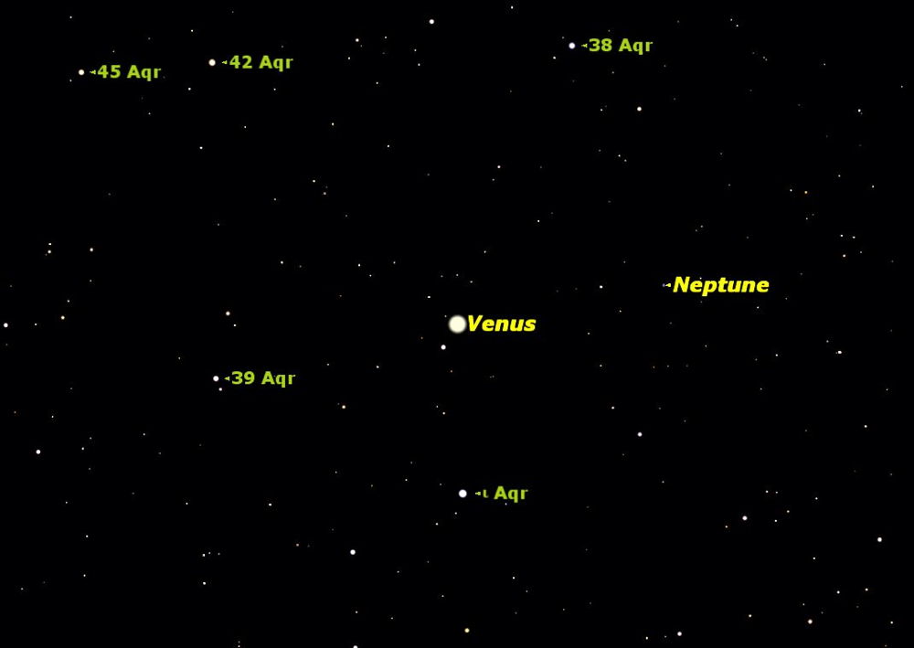 Planets Venus & Neptune to Appear Side-by-Side on Friday